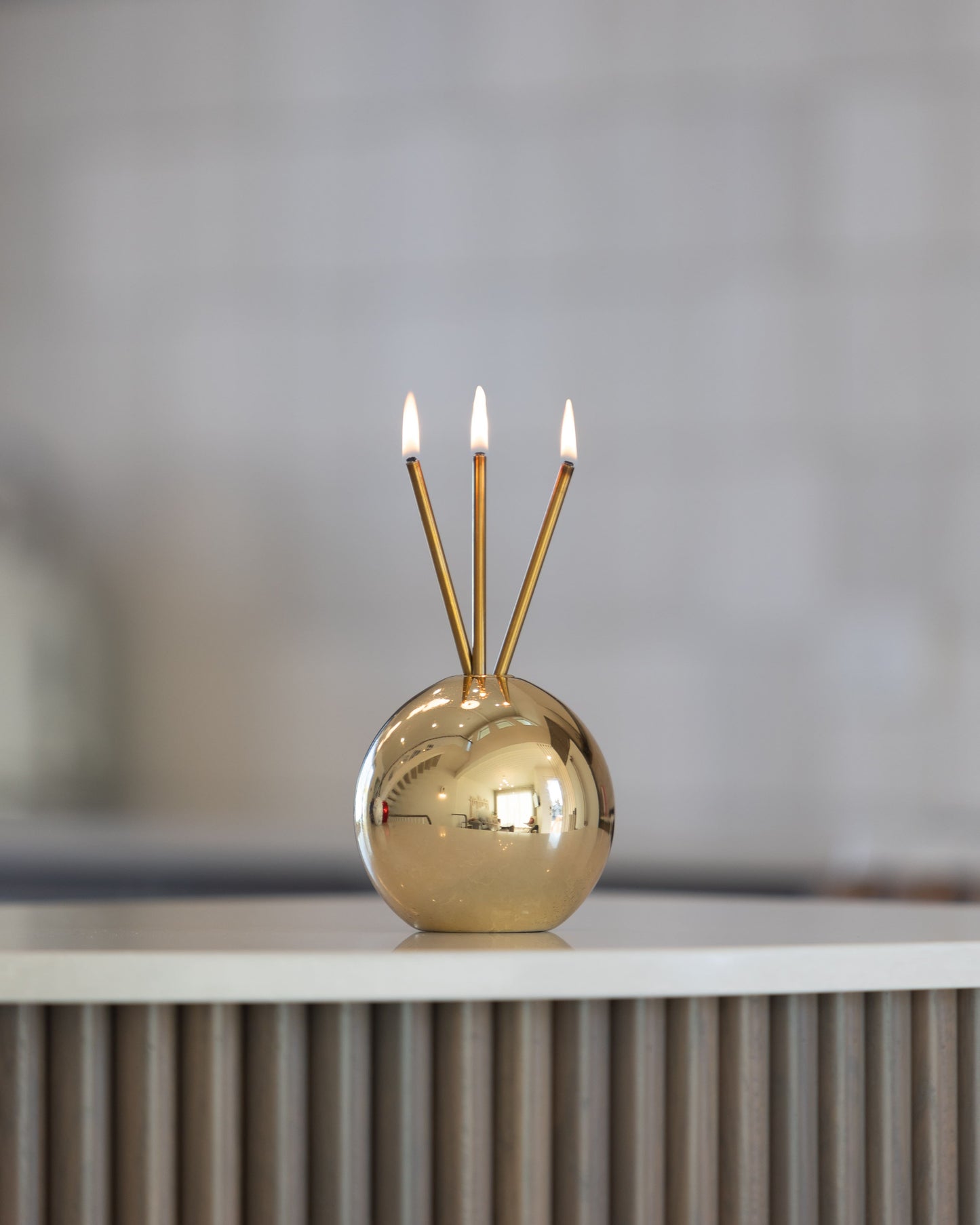 Neva Vase, Gold Metallic Candle Holder [Case of 6]