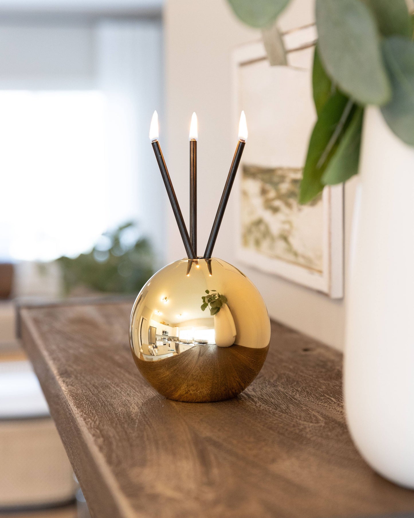 Neva Vase, Gold Metallic Candle Holder [Case of 6]