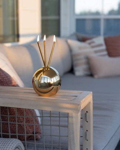 Neva Vase, Gold Metallic Candle Holder [Case of 6]