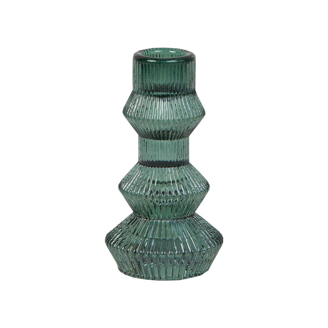 Sage Green Glass Taper Candle Holder| Christmas Decor |