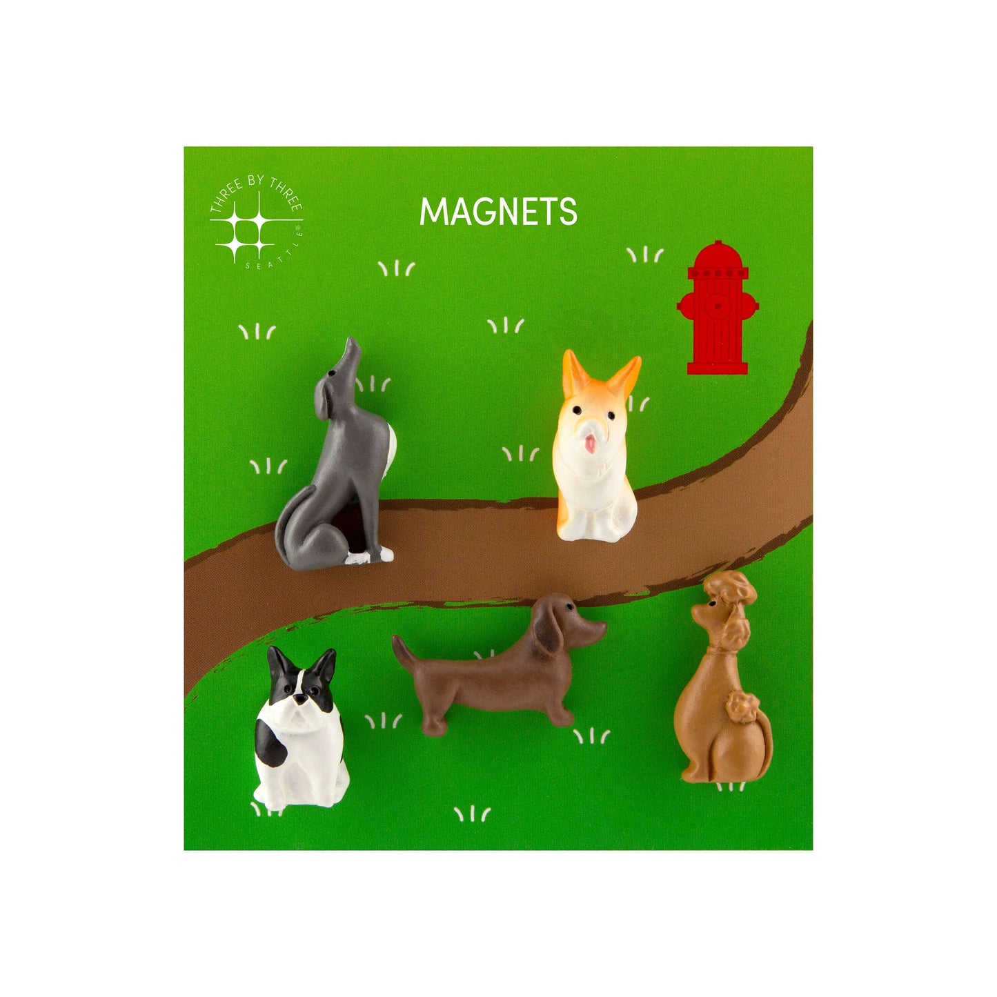 Colorful dog magnets