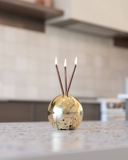 Neva Vase, Gold Metallic Candle Holder [Case of 6]