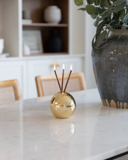 Neva Vase, Gold Metallic Candle Holder [Case of 6]