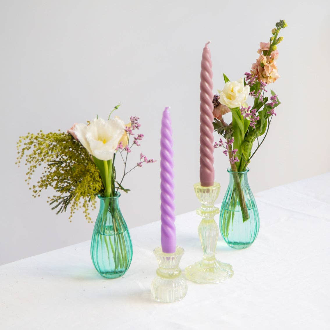 Green Glass Candle Holder | Everyday Decor |