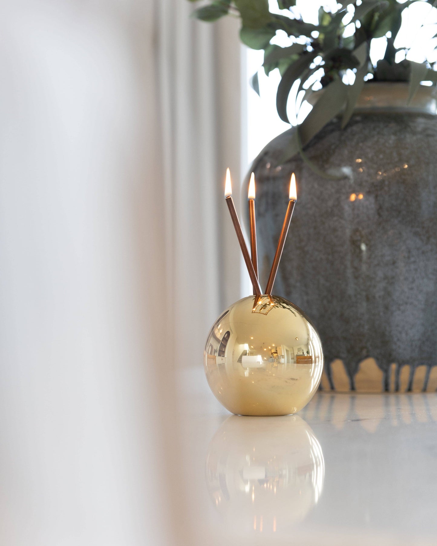 Neva Vase, Gold Metallic Candle Holder [Case of 6]