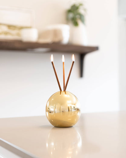 Neva Vase, Gold Metallic Candle Holder [Case of 6]