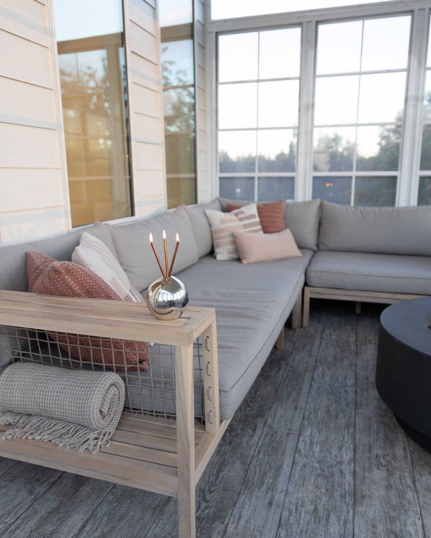 Neva Vase, Silver Metallic Candle Holder [Case of 6]