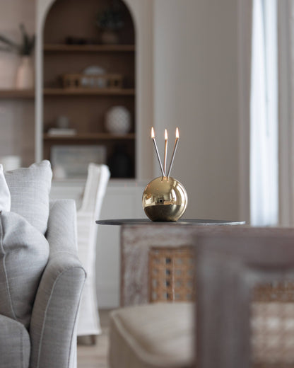 Neva Vase, Gold Metallic Candle Holder [Case of 6]