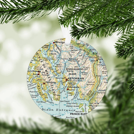 Ketchikan Map Ornament
