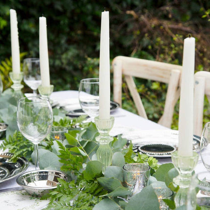 Green Glass Candle Holder | Everyday Decor |