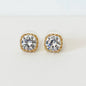 Square Stone Stud Earrings