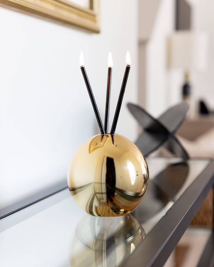 Neva Vase, Gold Metallic Candle Holder [Case of 6]