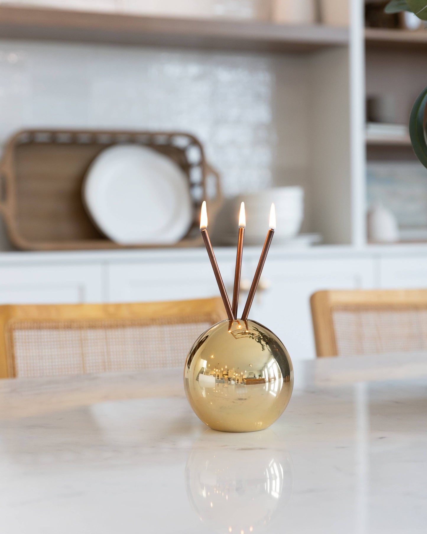 Neva Vase, Gold Metallic Candle Holder [Case of 6]