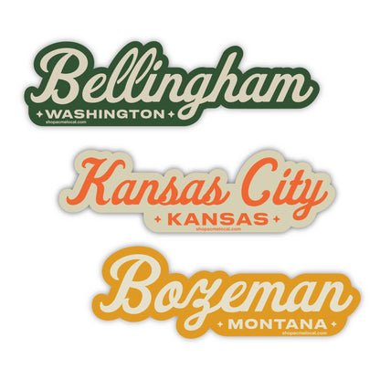 Ketchikan Stickers navy and sage green