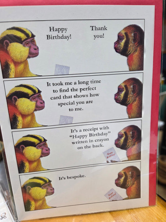 Happy Birthday Monkey Card