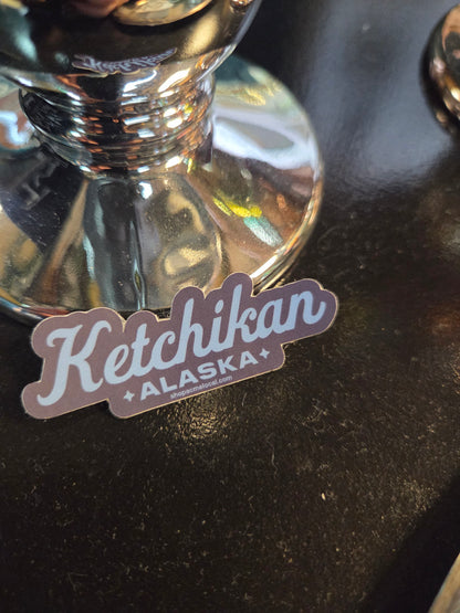 Ketchikan Stickers navy and sage green