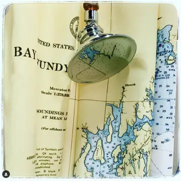 Ketchikan Nautical Chart Shower Curtain